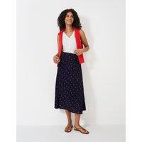 Polka Dot Midi A-Line Skirt