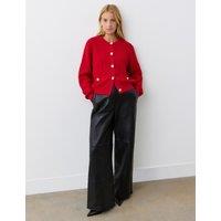 Pure Cotton Textured Button Front Cardigan