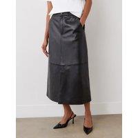 Leather Midi Pencil Skirt