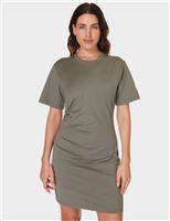 Easy Pure Cotton Ruched T-Shirt Dress