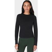 Sweaty Betty Essential Sculpt Cotton Rich Crew Neck Top Black