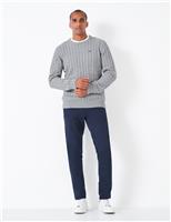 Pure Cotton Cable Crew Neck Jumper