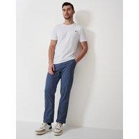 Crew Clothing Regular Fit 5 Pocket Chinos Medium Blue
