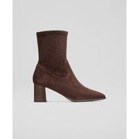 Suede Block Heel Ankle Boots