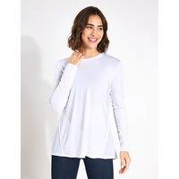 Lilybod Kendall Crew Neck Split Back Top White