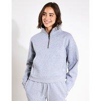 Rihanna Cotton Rich Half Zip Sweatshirt