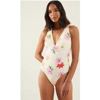 Floral Padded V-Neck Swimsuit