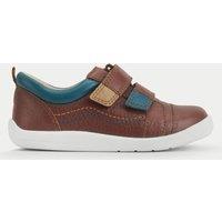 Kids Leather Riptape Trainers (4 Small - 8 Small)