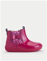 Kids Patent Floral Chelsea Boots (4 Small - 8 Small)