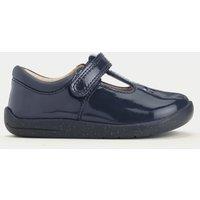 Kids Patent Riptape T-Bar Shoes (4 Small - 8 Small)