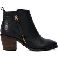 Dune London Wide Fit Suede Block Heel Ankle Boots Black