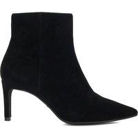 Dune London Wide Fit Suede Stiletto Heel Pointed Ankle Boots Black