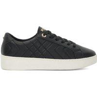 Leather Quilted Lace Up Trainers