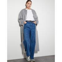 Belted Longline Coat with Wool