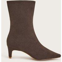 Block Heel Pointed Ankle Boots