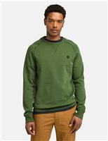 Timberland Cotton Rich Crew Neck Sweatshirt Dark Green