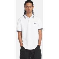 Timberland Pure Cotton Pique Tipped Polo Shirt White