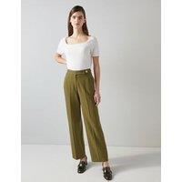 Straight Leg Cropped Trousers