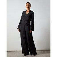 Crepe Wide Leg Trousers