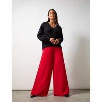 Crepe Wide Leg Trousers