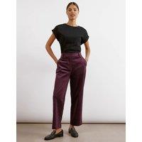 Cord Wide Leg Ankle Grazer Trousers