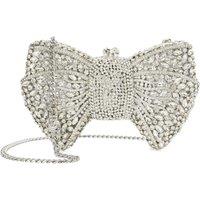 Diamante Bow Chain Strap Mini Clutch Bag