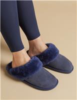 Leather Sheepskin Mule Slippers
