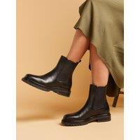 Jones Bootmaker Leather Chelsea Ankle Boots Black