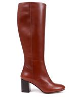Leather Regular Fit Knee High Boots