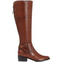 Leather Block Heel Riding Boots