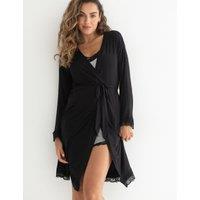 Sofa Loves Lace Jersey Wrap Dressing Gown