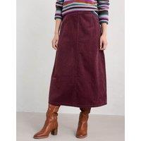 Pure Cotton Cord Midi A-Line Skirt