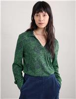 Cotton Modal Blend Collared Top