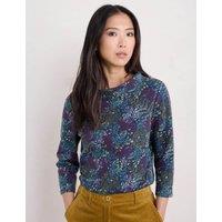 Cotton Rich Printed Collared Fitted Top