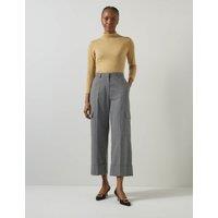 Cargo Pinstripe Wide Leg Trousers