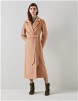 Pure Wool Belted Longline Coat