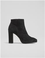 Leather Platform Ankle Boots