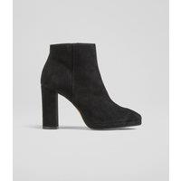 Leather Platform Ankle Boots