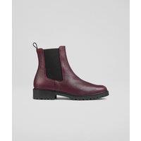 Leather Chelsea Cleated Low Heel Ankle Boots