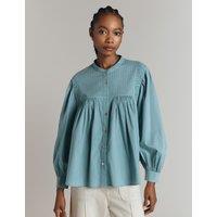 Pure Cotton Jacquard Blouse