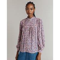Cindy Crepe Button-through Blouse