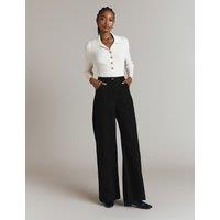 Cotton Rich Wide Leg Trousers