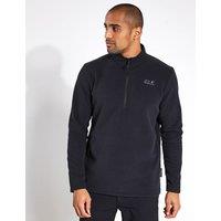 Jack Wolfskin Taunus Half Zip Funnel Neck Fleece Sweatshirt Black