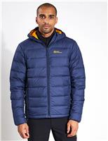 Jack Wolfskin Ather Down Hooded Puffer Jacket Bright Blue