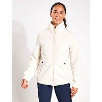 High Curl High Neck Longline Fleece Jacket