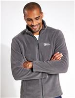 Jack Wolfskin Winterstein Polar Fleece Zip Up Funnel Neck Jacket Dark Grey