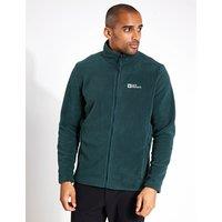 Jack Wolfskin Winterstein Polar Fleece Zip Up Funnel Neck Jacket Dark Green