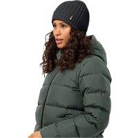 Jack Wolfskin Wool Blend Ribbed Beanie Hat Black