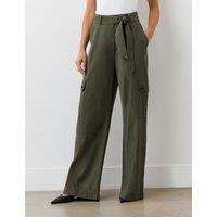 Cargo Belted Wide Leg Trousers