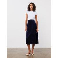 Velvet Midi A-Line Skirt